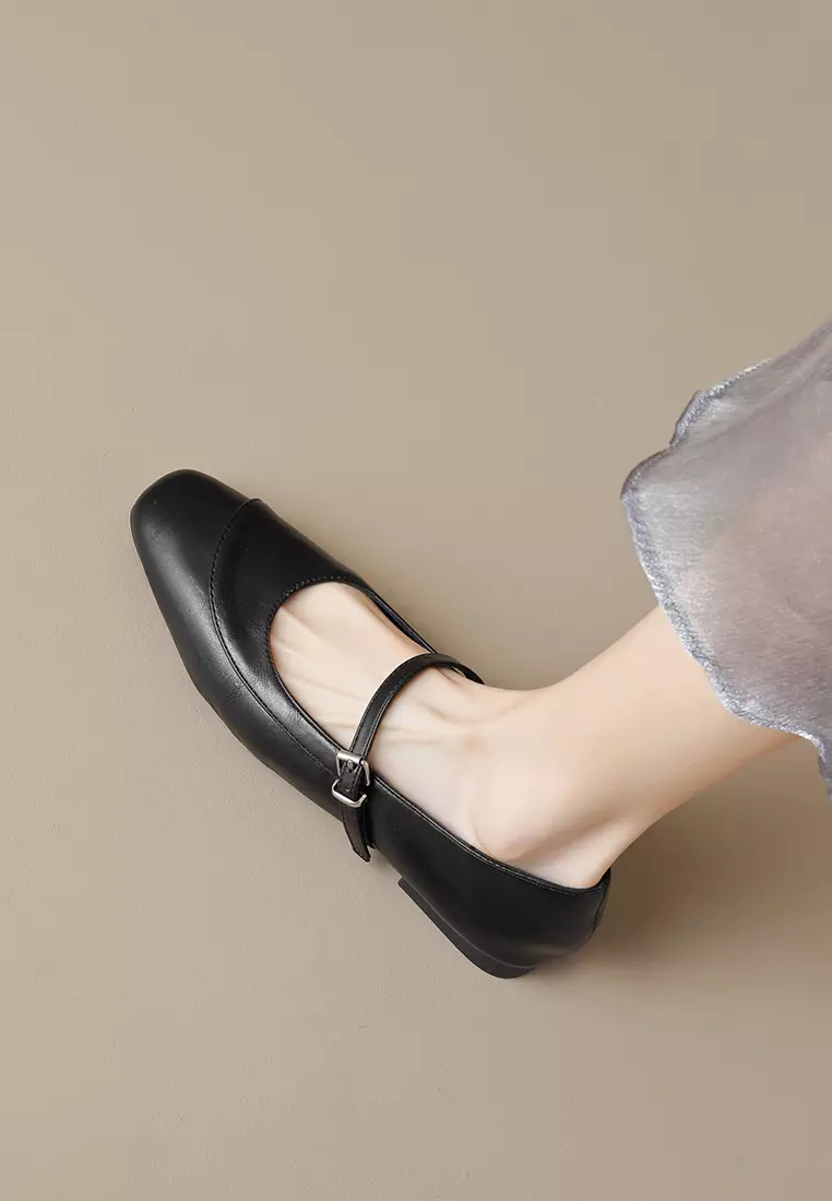 French Style Microfiber Leather Mary Jane Shoes WW821-2