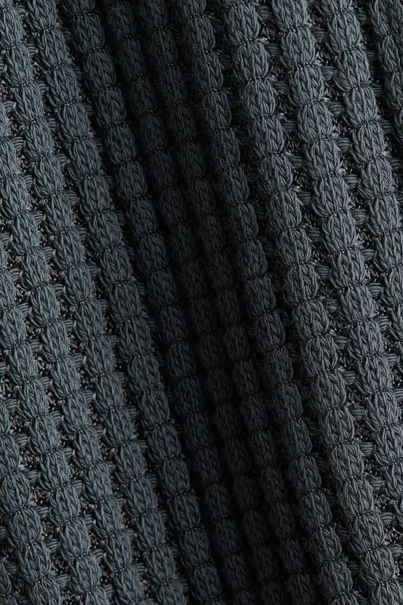 Waffle-knit romper suit