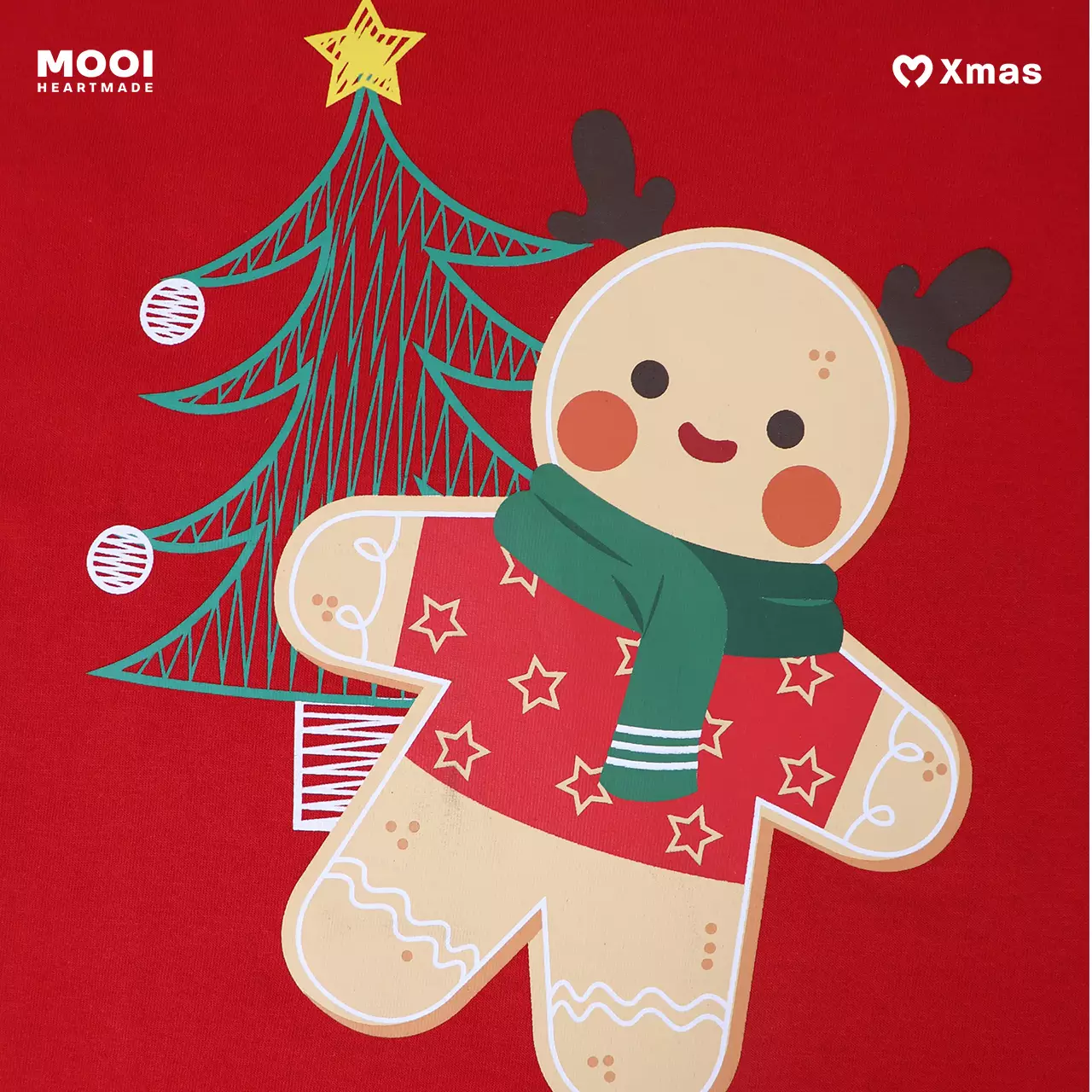 Mooi Kaos Anak Laki-Laki Christmas Collection Jolly Christmas Graphic Tee - Green Mint