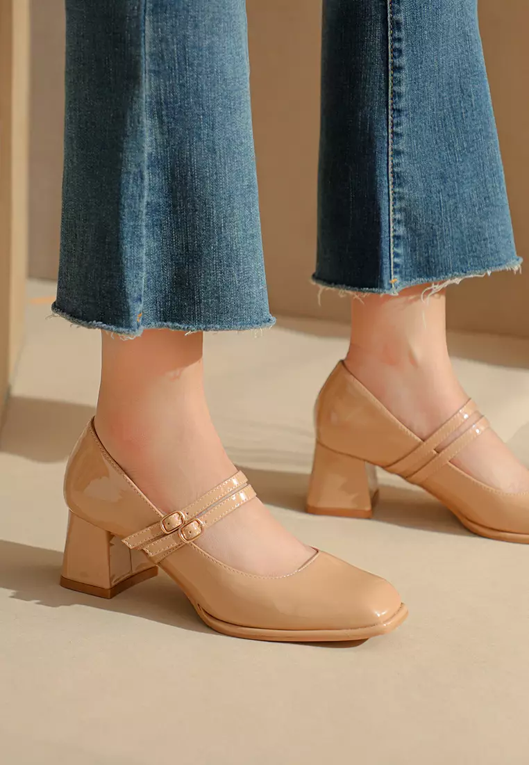 5CM Double Strap Mary Jane Shoes 595-3