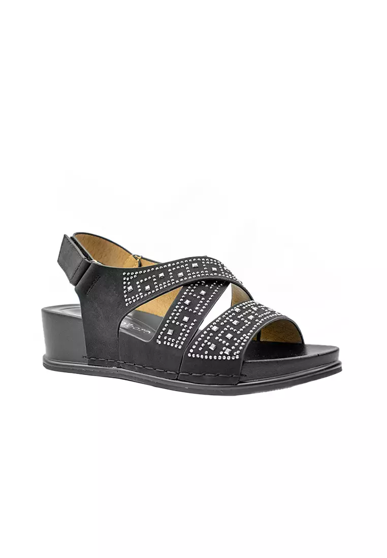 Women's Flat Sandals LY 28315 Black C70