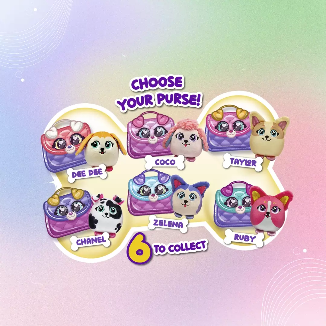 Tiger Head Glam Buddies Surprise Puppy Purse Asst Dee Dee  - Mainan Anak