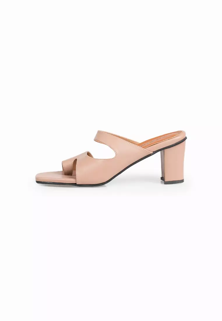 Seis Selen Sandal Heels Wanita 7 cm-MOCCA