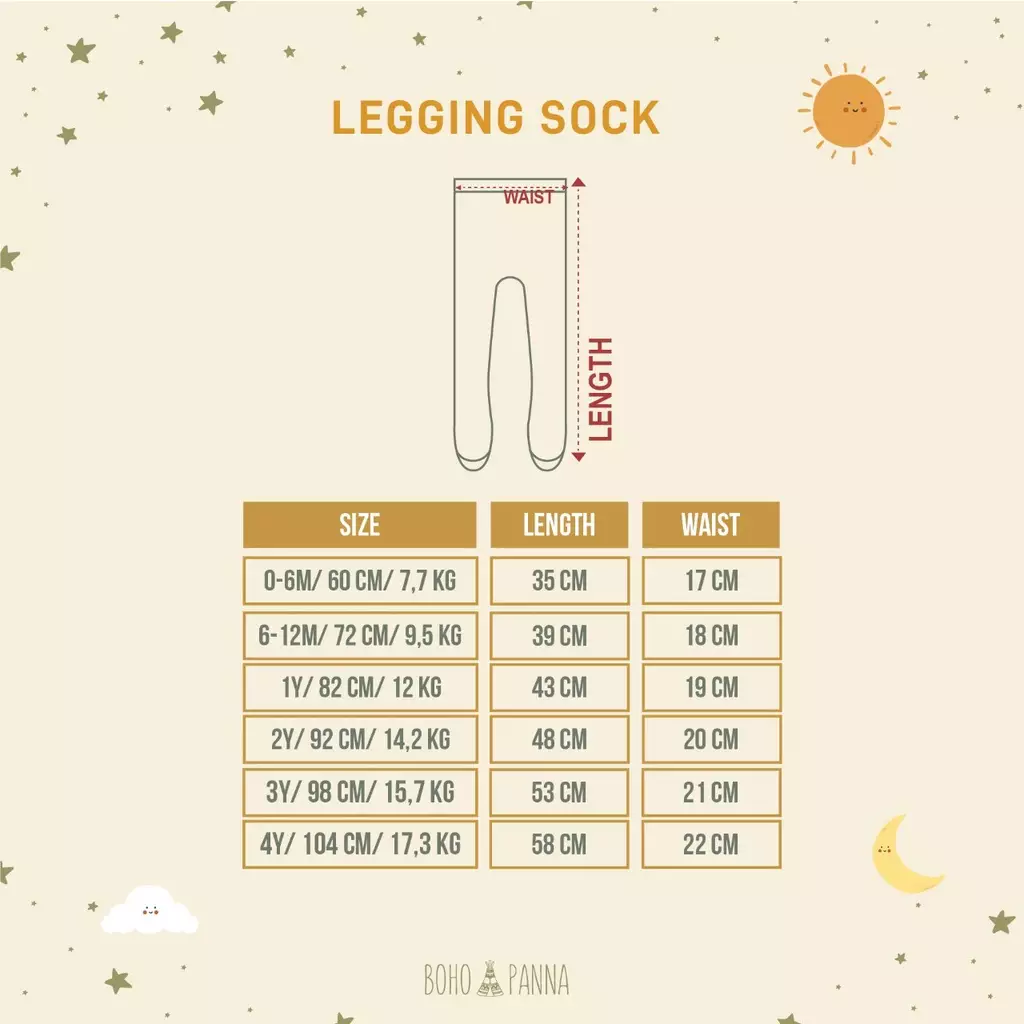 BOHOPANNA - LEGGING SOCK - Legging Bayi