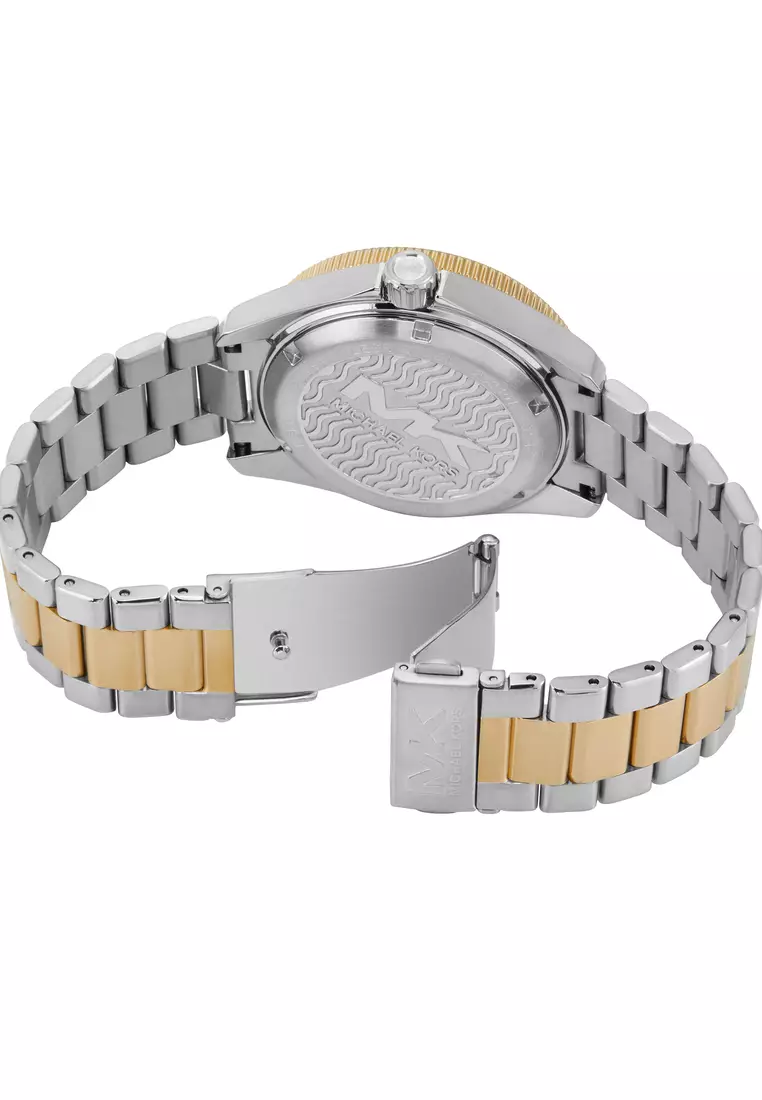 Michael Kors Men's Maritime Analog Watch ( MK9169 ) - Quartz, Silver Case, Round Dial, 22 MM Two Tone Stainless Steel Band