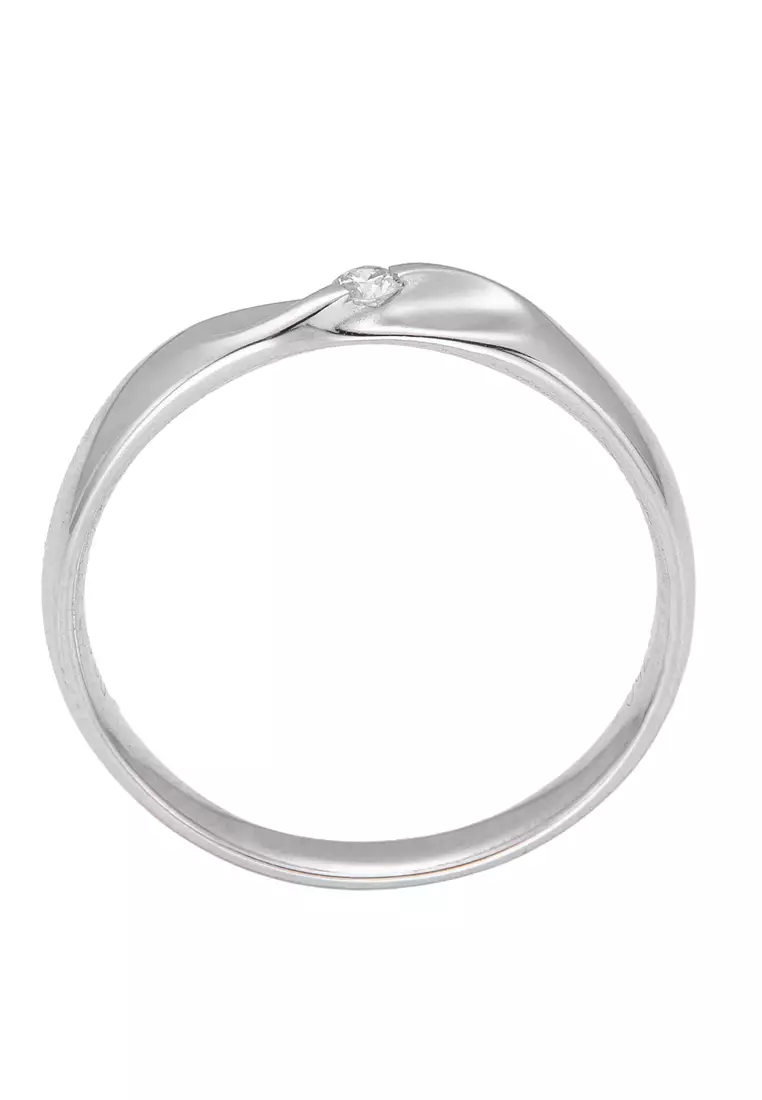 LITZ 18K White Gold  Diamond Ring  YF-YR7281