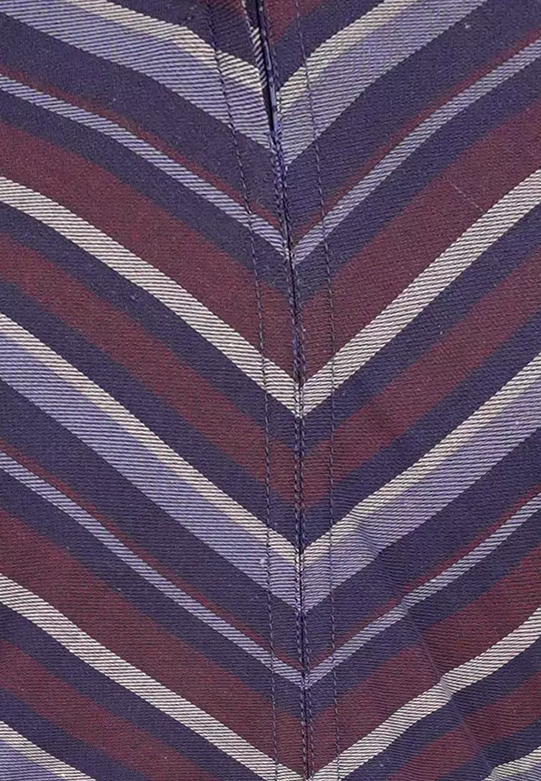 Le Reve 精制孟加拉条纹 A 字形束腰外衣，带口袋