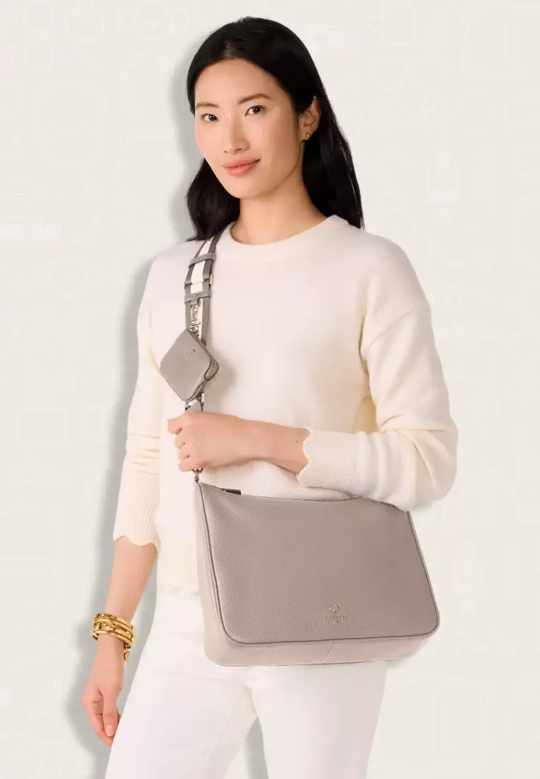 Kate Spade Emma Large Crossbody Bag Cozy Grey