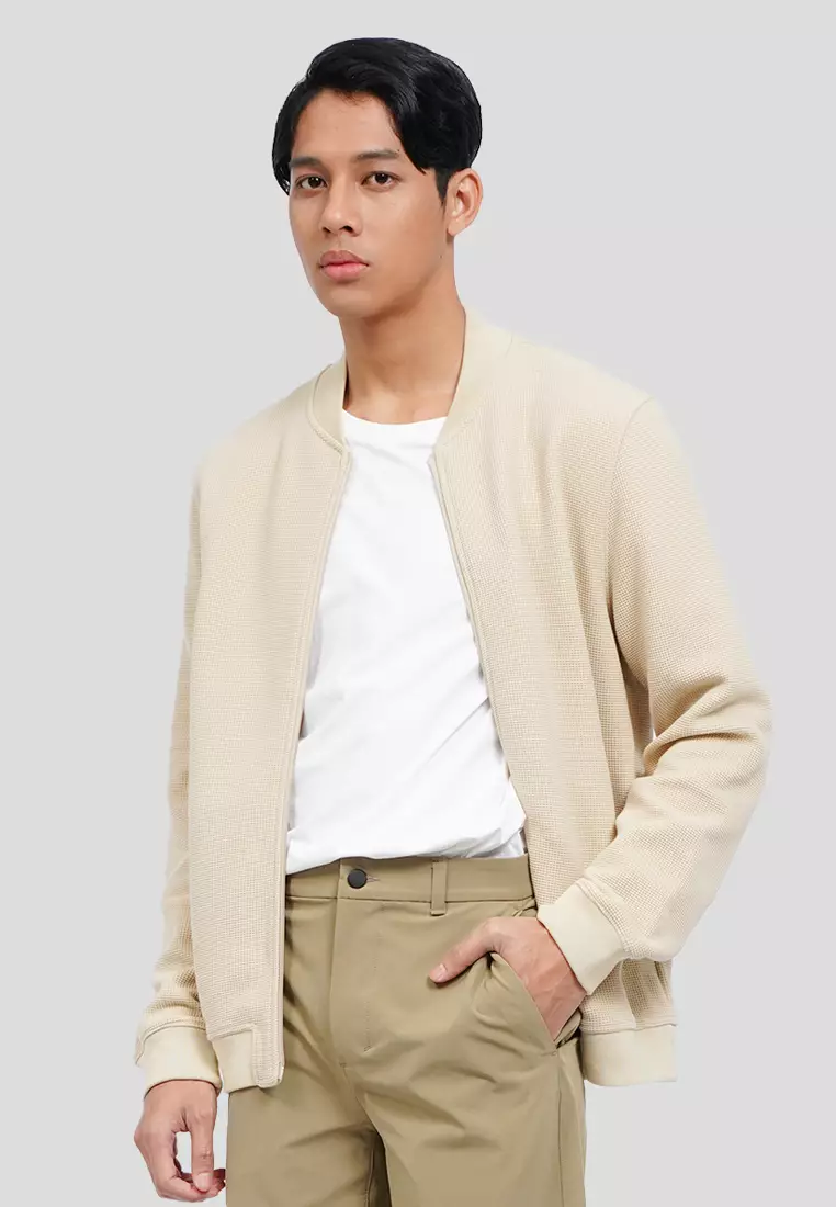 Jual Executive Slim Fit Bomber Knit Jacket Original 2025 ZALORA