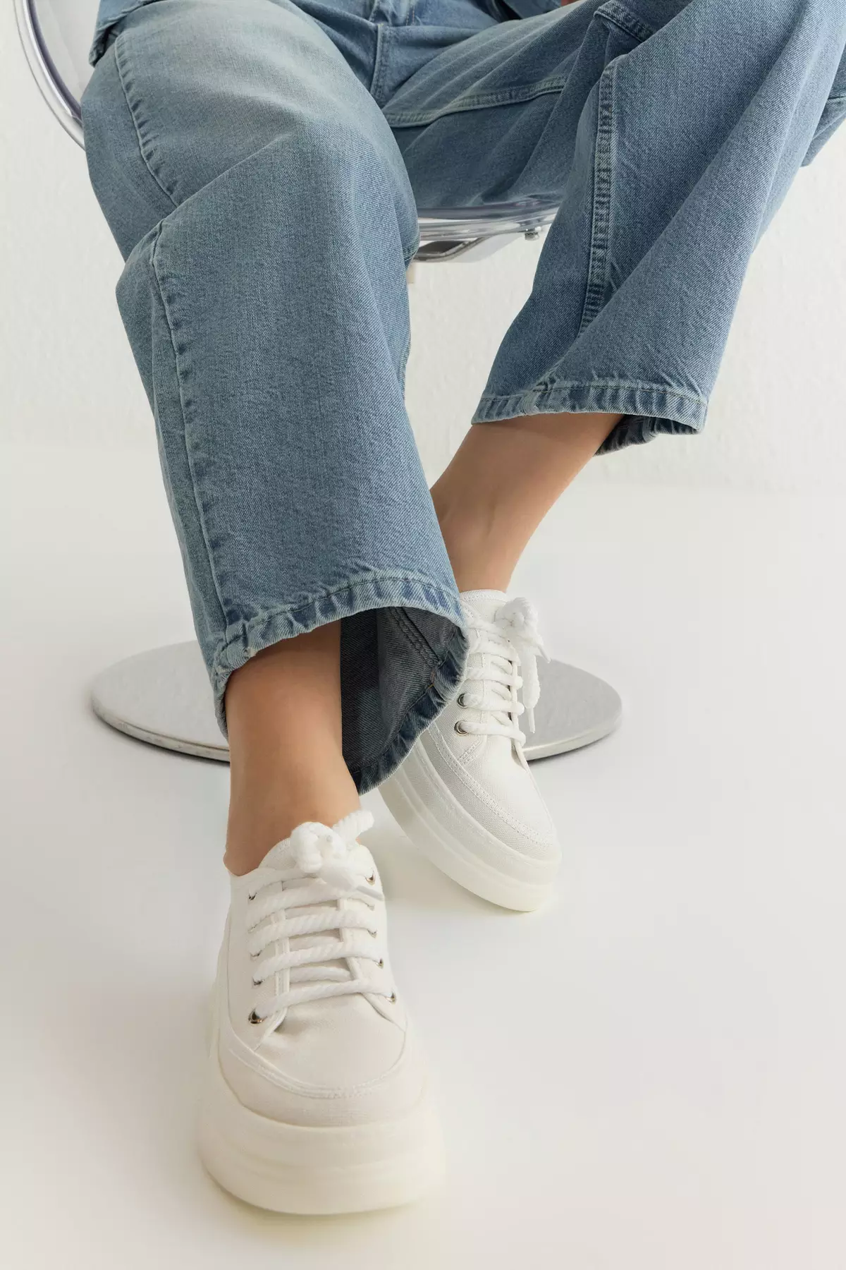 Retro Canvas Lace-Up Sneakers
