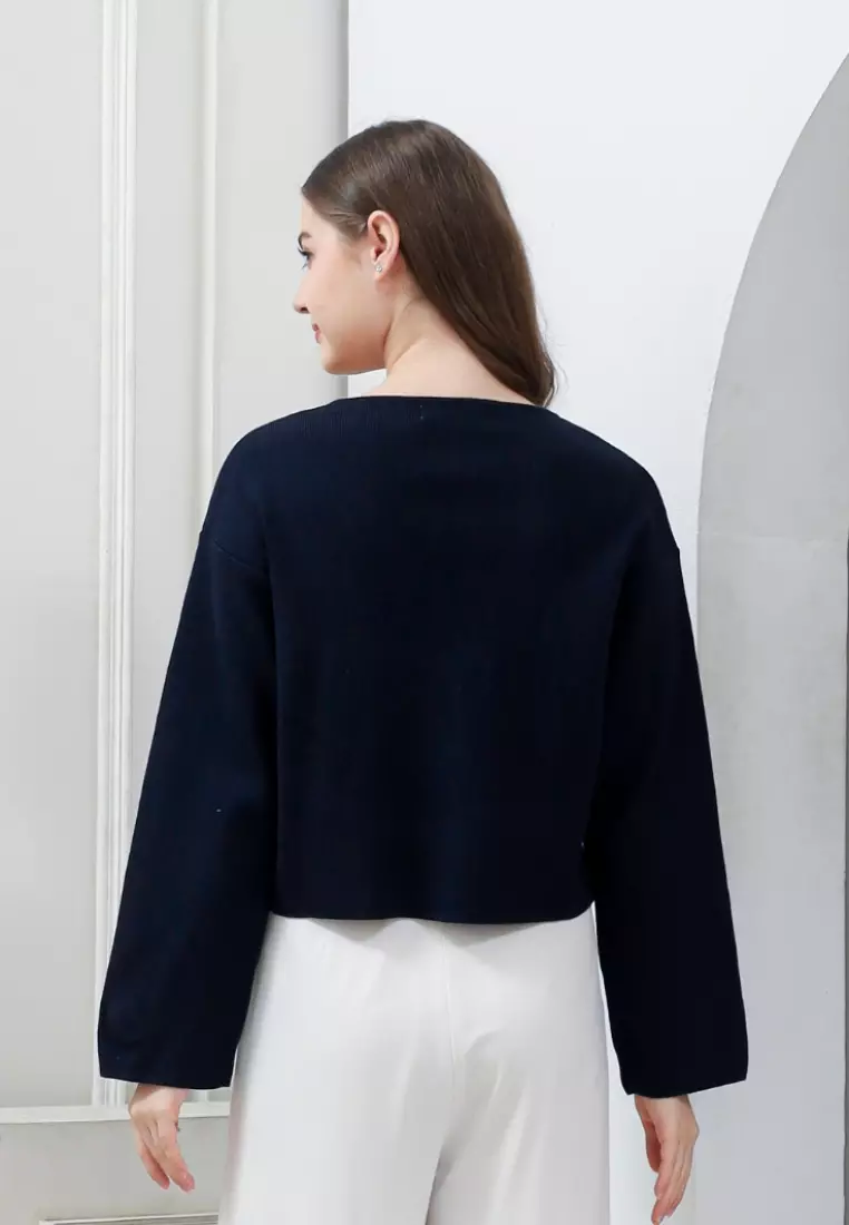 Piper Knit Cardigan in Navy