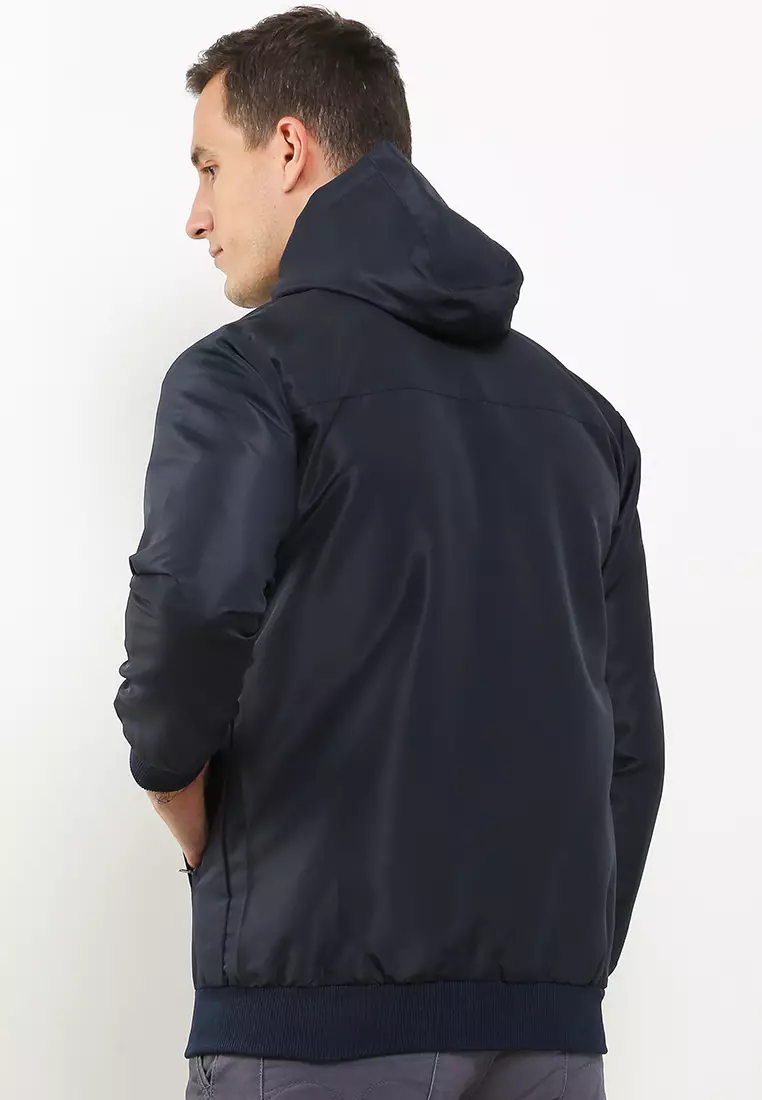 GRAHANGGRA Jaket Taslan Hoodie - Navy Blue