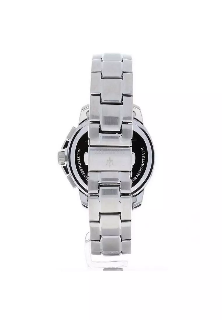 【2 Years Warranty】 Maserati Successo 44mm Stainless Steel Men's Quartz Chronograph Watch R8873621001 With Luminous Dial Hands