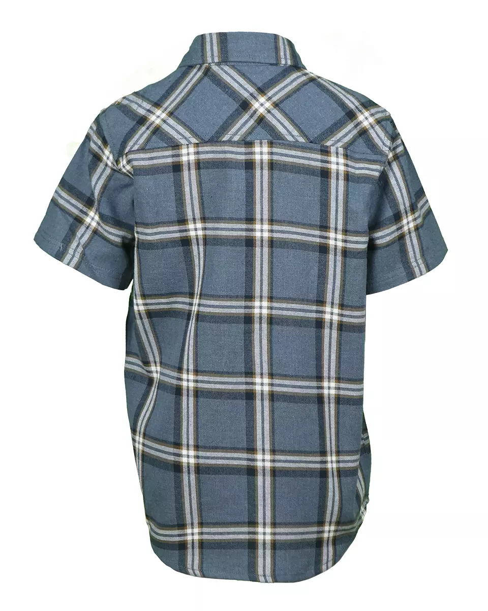 Pito Dito Boy Hiratius Kemeja Anak Biru Motif Kotak - Size 4