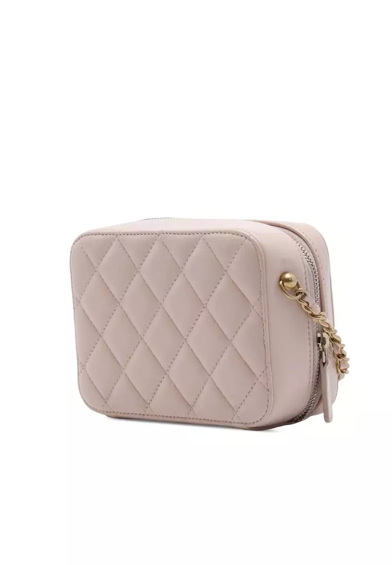 Pre-Loved Chanel Cc Quilted Lambskin Pearl Crush Camera Bag