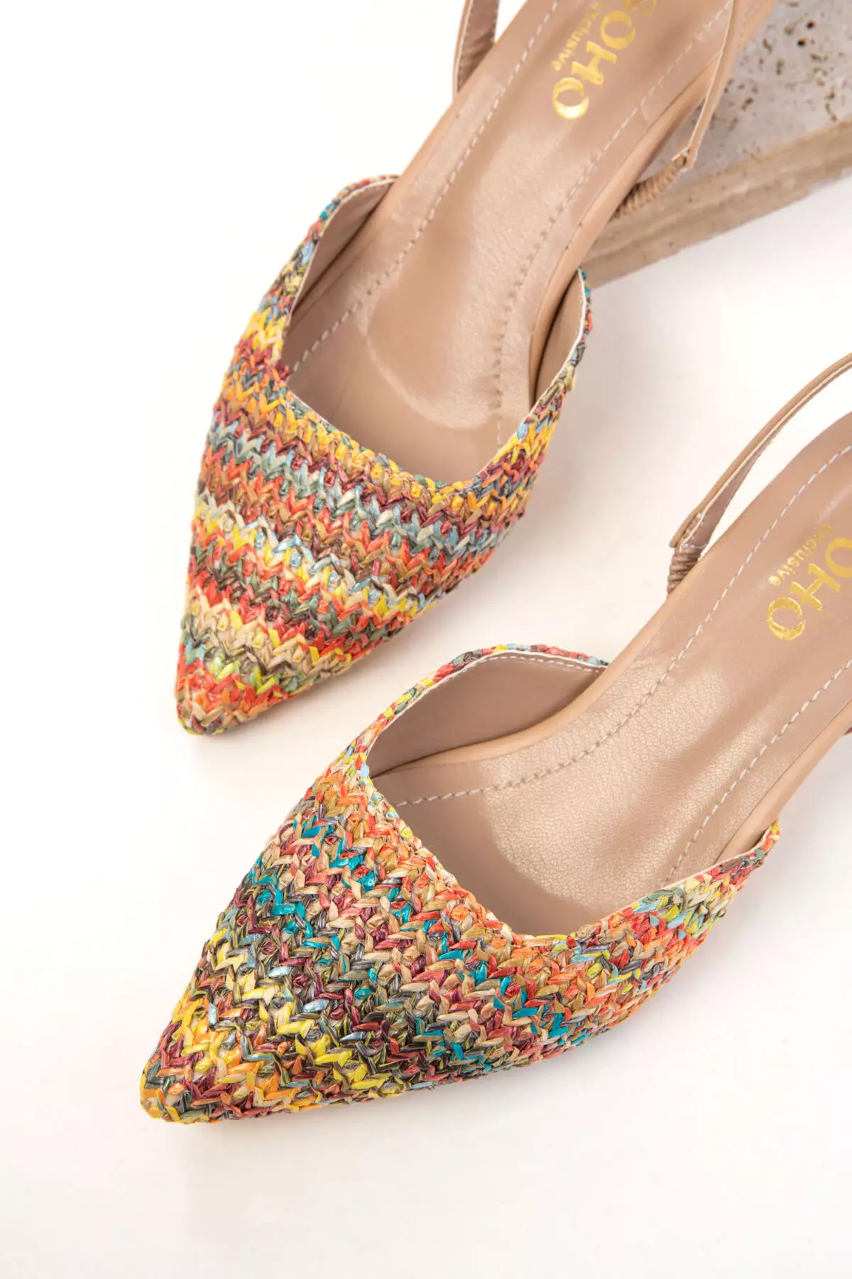 Red-Multi Women's Classic Heeled Shoes 20650