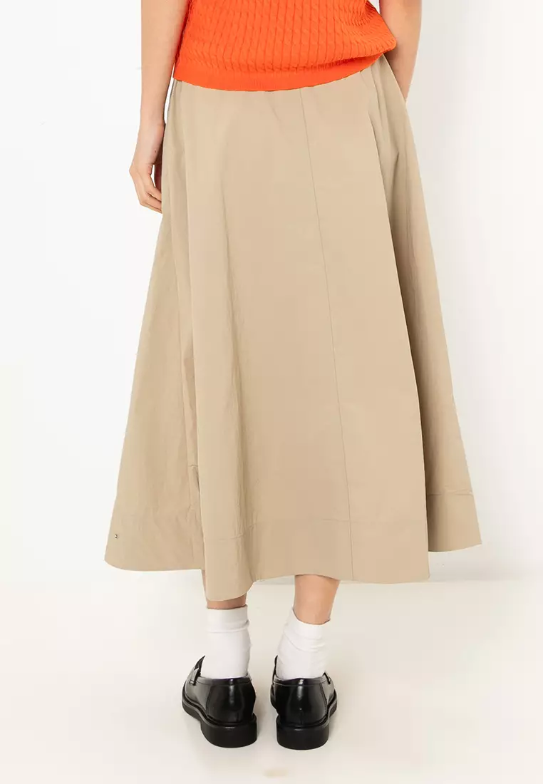 Asia Fit Nylon Chino Midi Skirt - Tommy Mainline