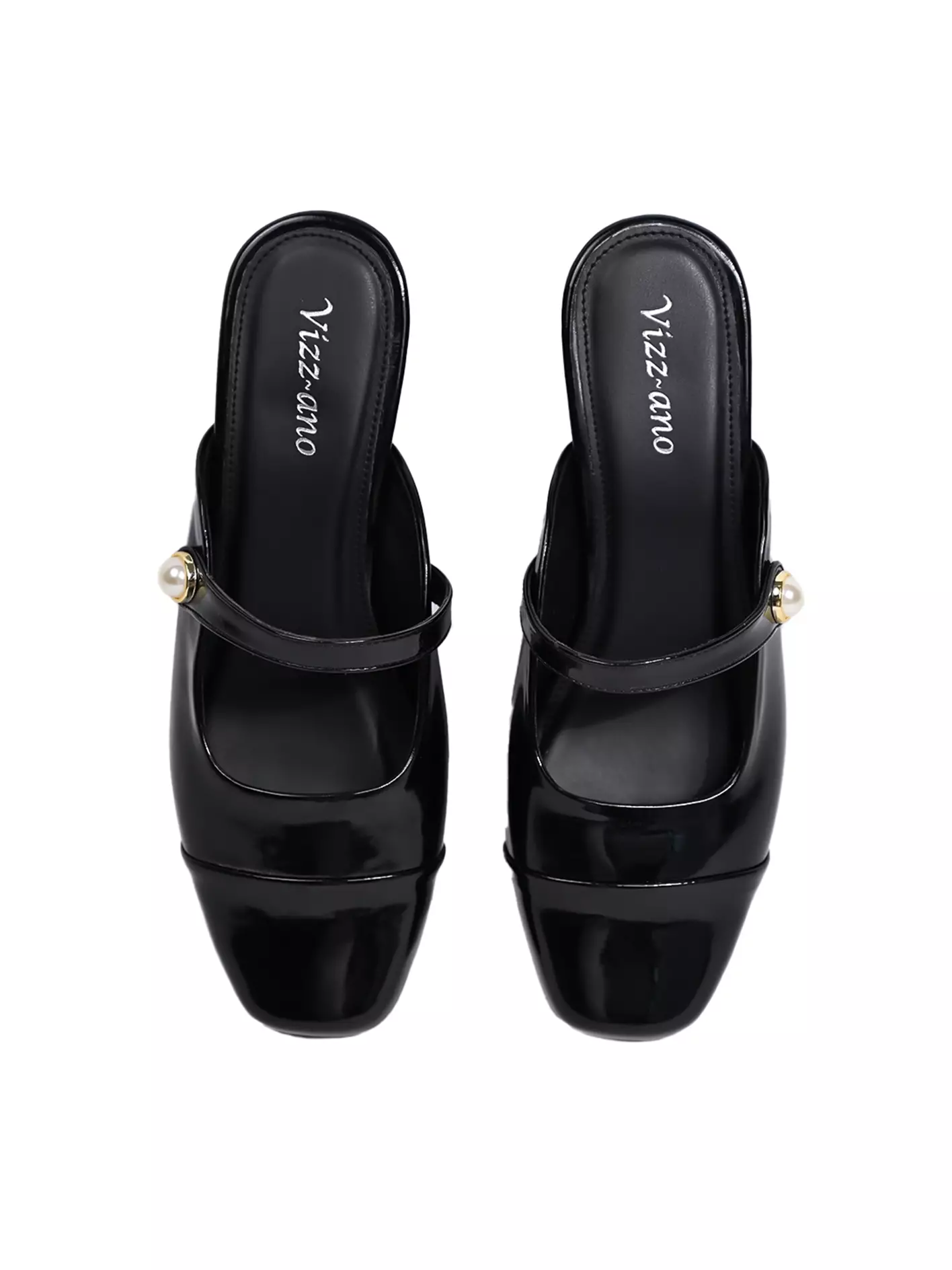 Vizzano Shoes Merry Jane Heel Pearl Two Tone Cantik Wanita Hak (5 CM) Design Davinna