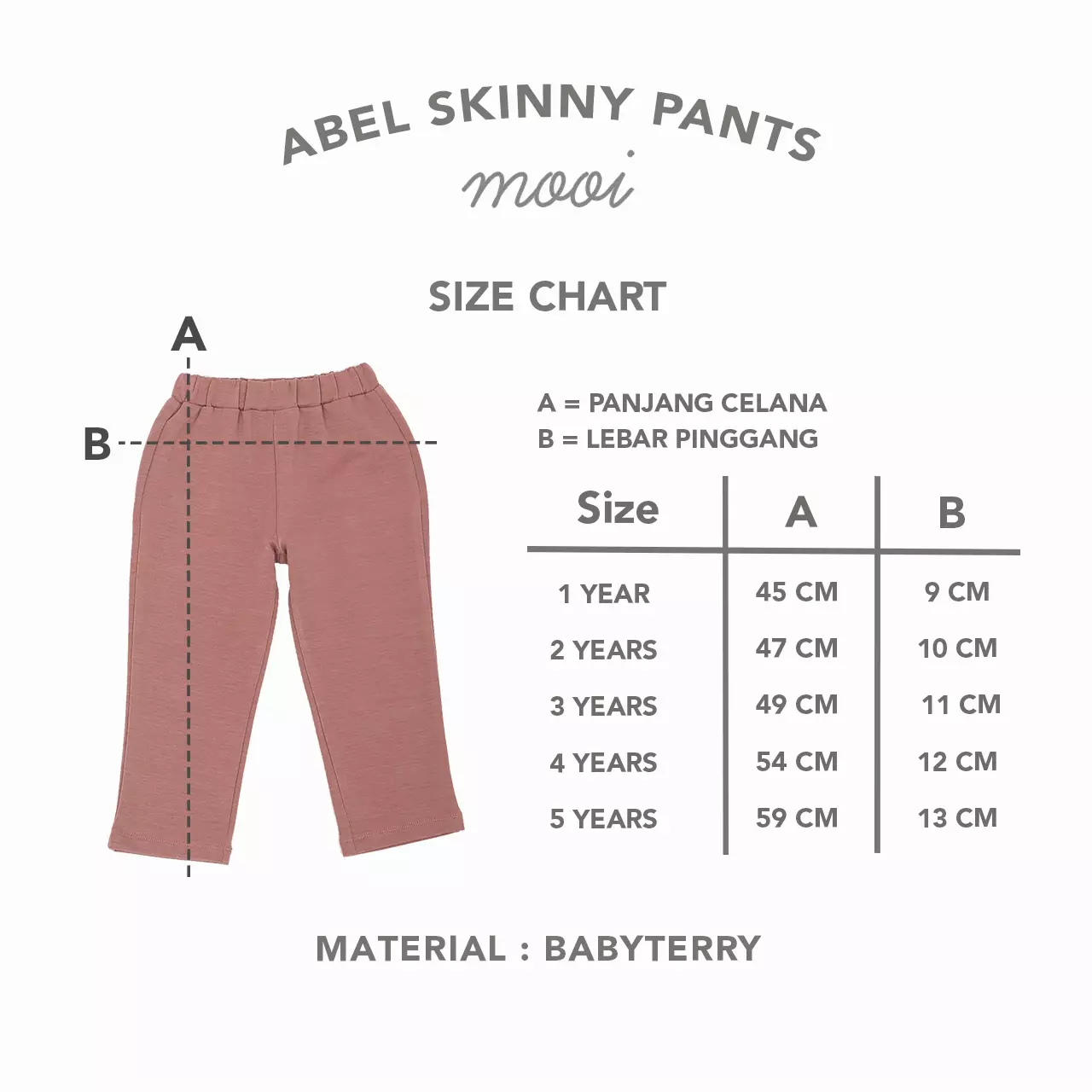 Mooi Celana Panjang Anak Perempuan Abel Skinny Pants - Dark Sea
