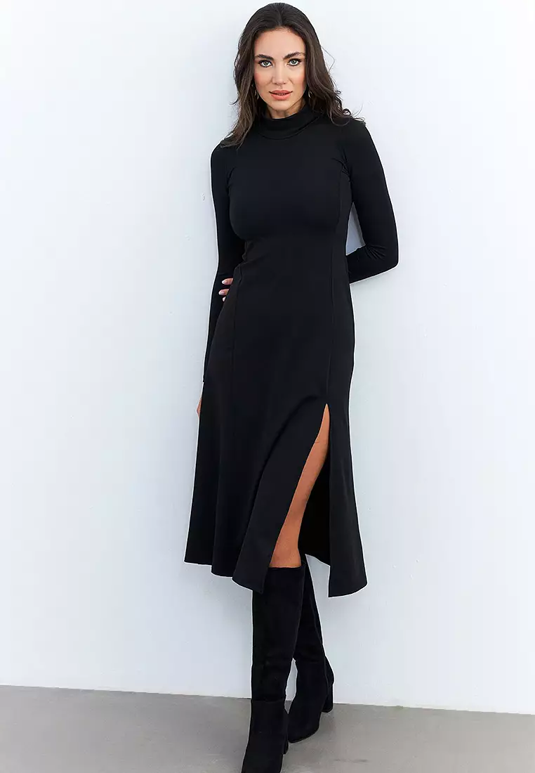 Slit Midi Dress