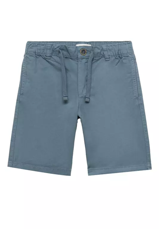 Elastic Waist Bermuda Shorts