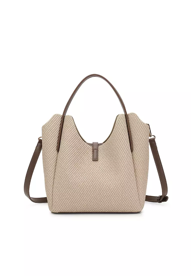 Women's Top Handle Bag / Sling Bag / Crossbody Bag / Shoulder Bag (Tas Tangan Wanita / Tas Selempang Wanita / Tas Bahu Wanita) - Cokelat