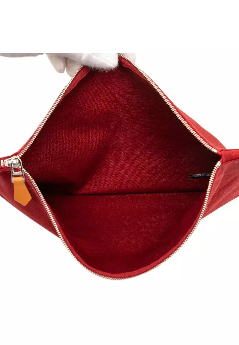 Pre-Loved Hermès Toile Bora Bora Pouch Mm