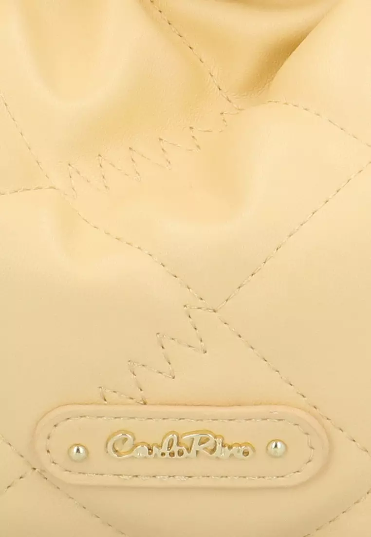 CR Abella Quilted Crossbody Bag - Medium Yellow
