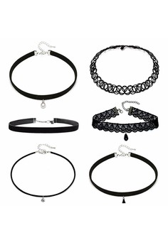 YOUNIQ  YOUNIQ-Basic Korean 6 in 1 Set Original Black Choker