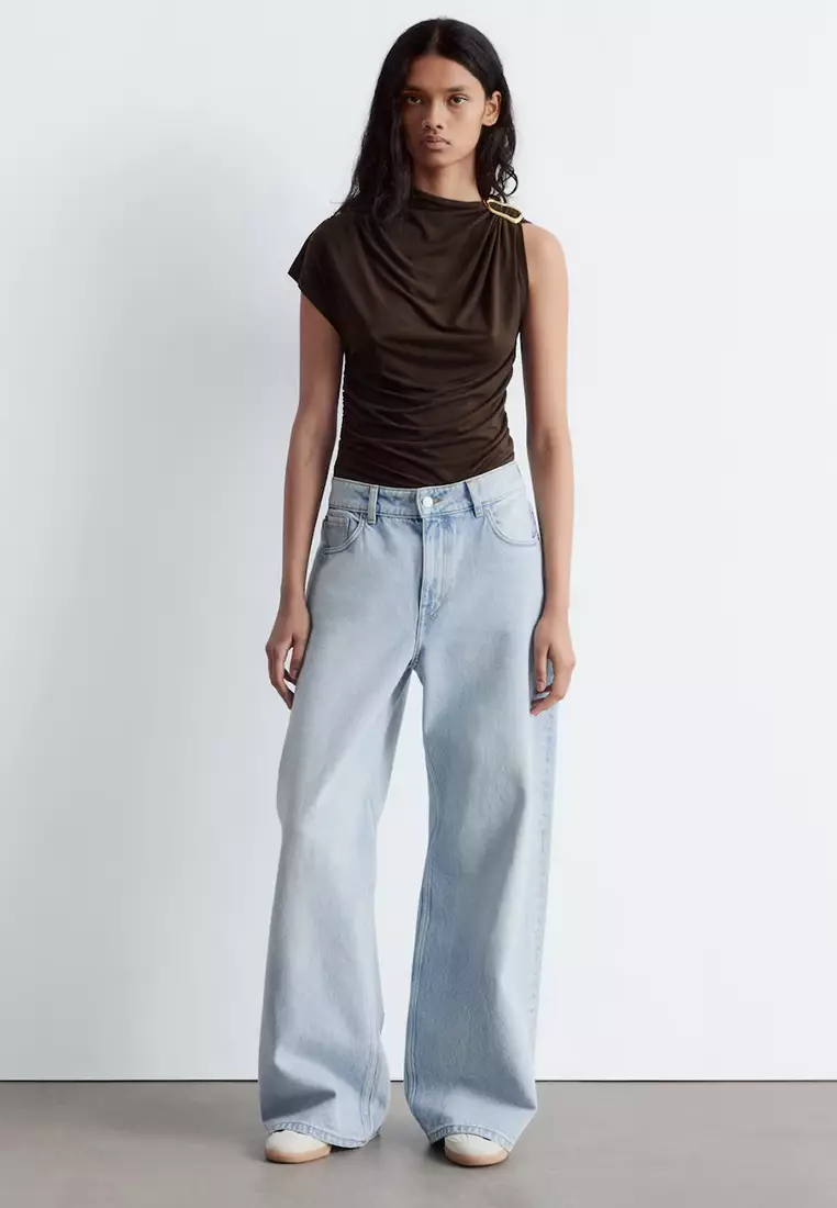 Ruche Gold-Buckle Top