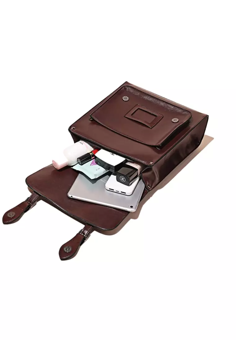 Women's Retro Cowhide Leather Shoulder Bags Backpacks