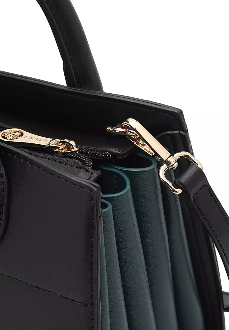 Women's Top Handle Bag / Sling Bag / Crossbody Bag - Black