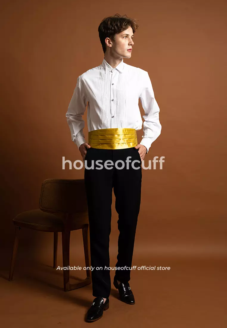 Suspender Gesper Belt Wedding Best Man Cummerbund Gold