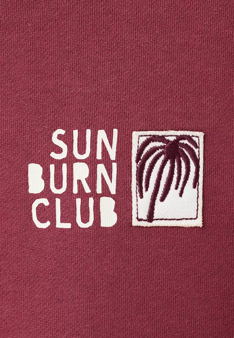 寬鬆印花棉質衛衣