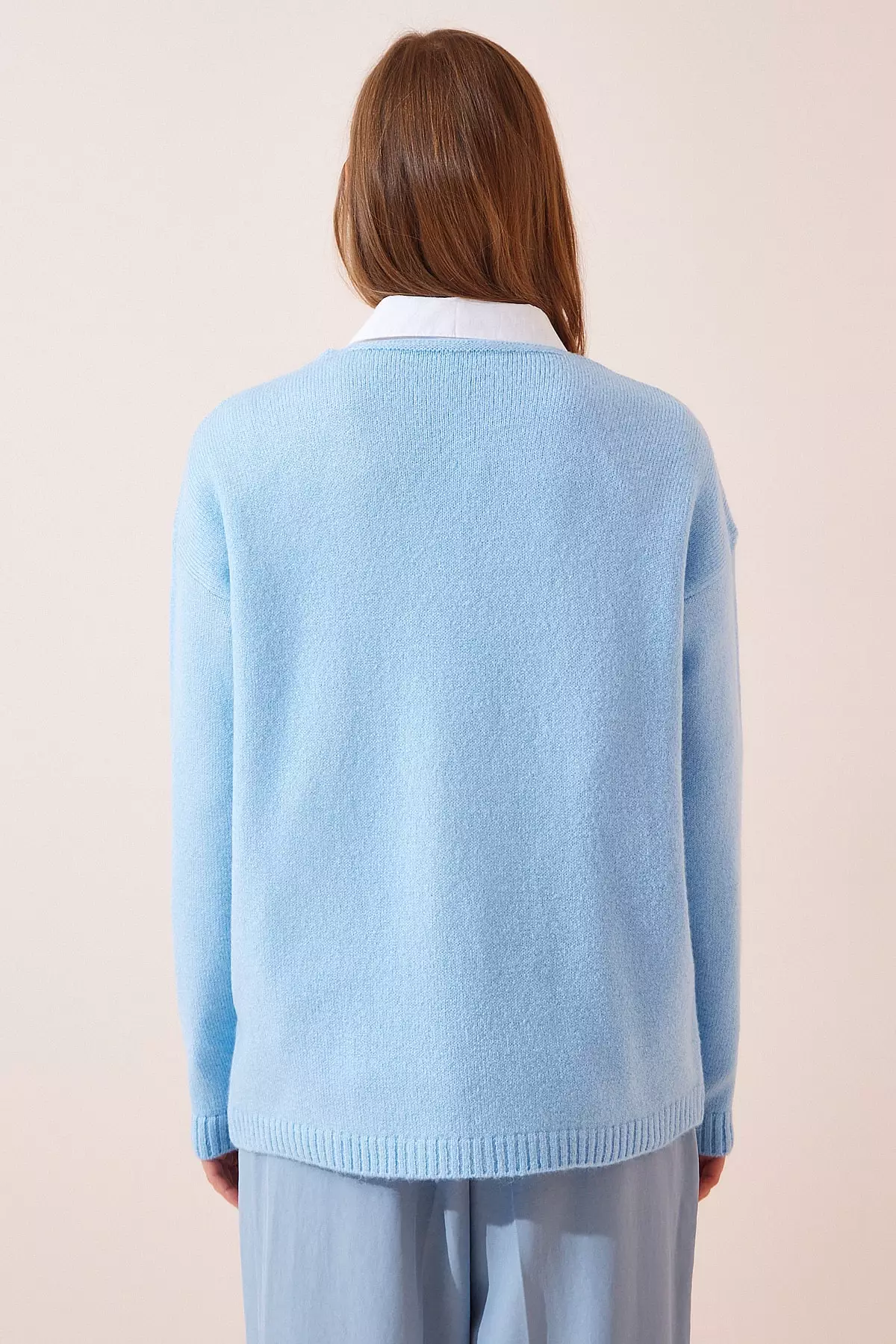 V-Neck Knitwear Sweater