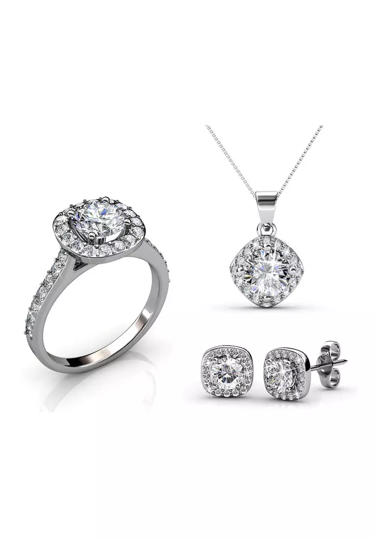 Gold ring and earring set online