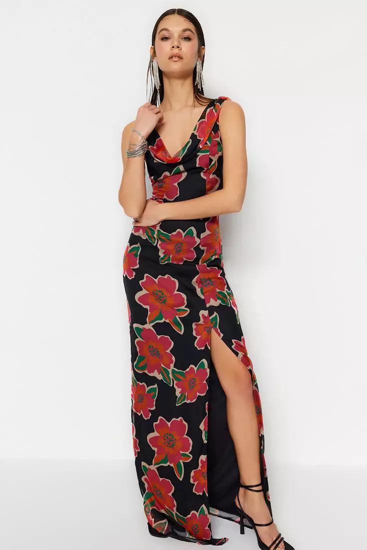 Buy Trendyol Floral Pattern Evening Dress 2024 Online ZALORA