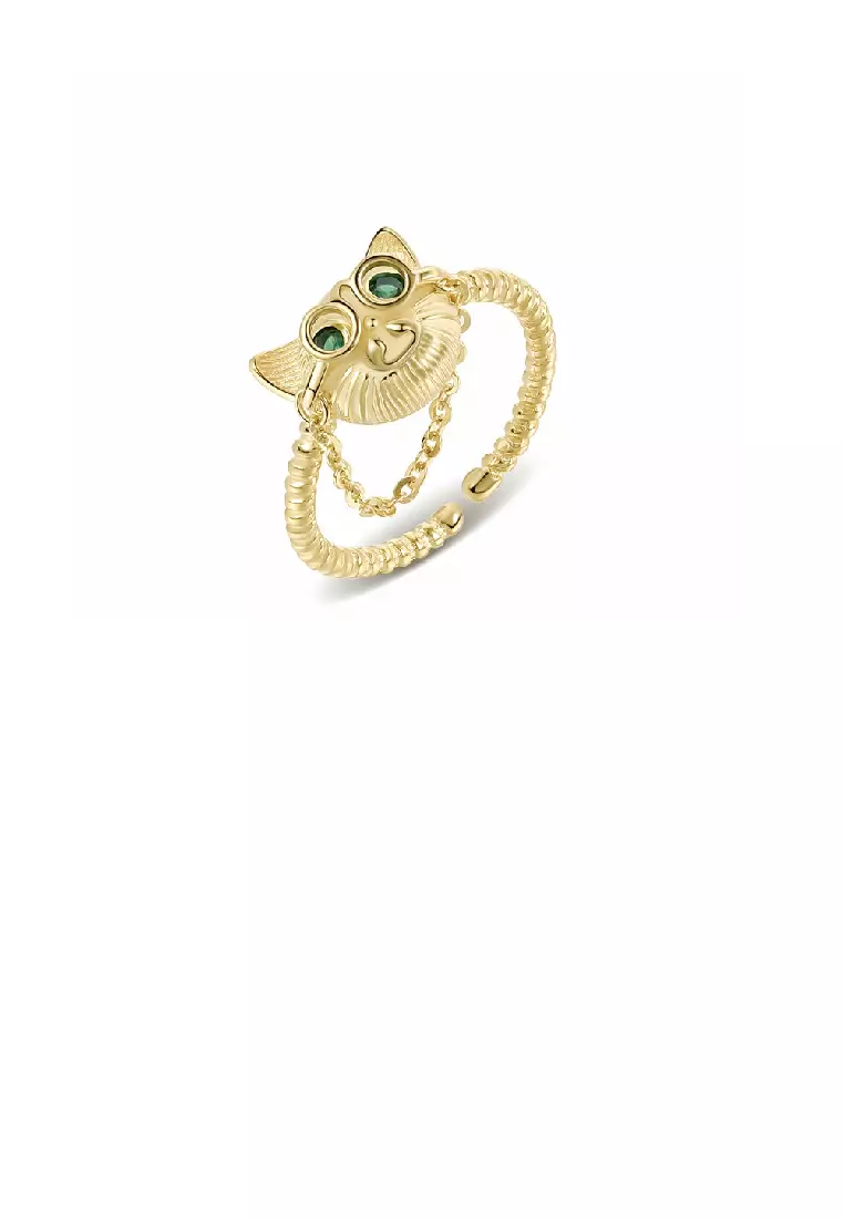 Cat ring sale gold