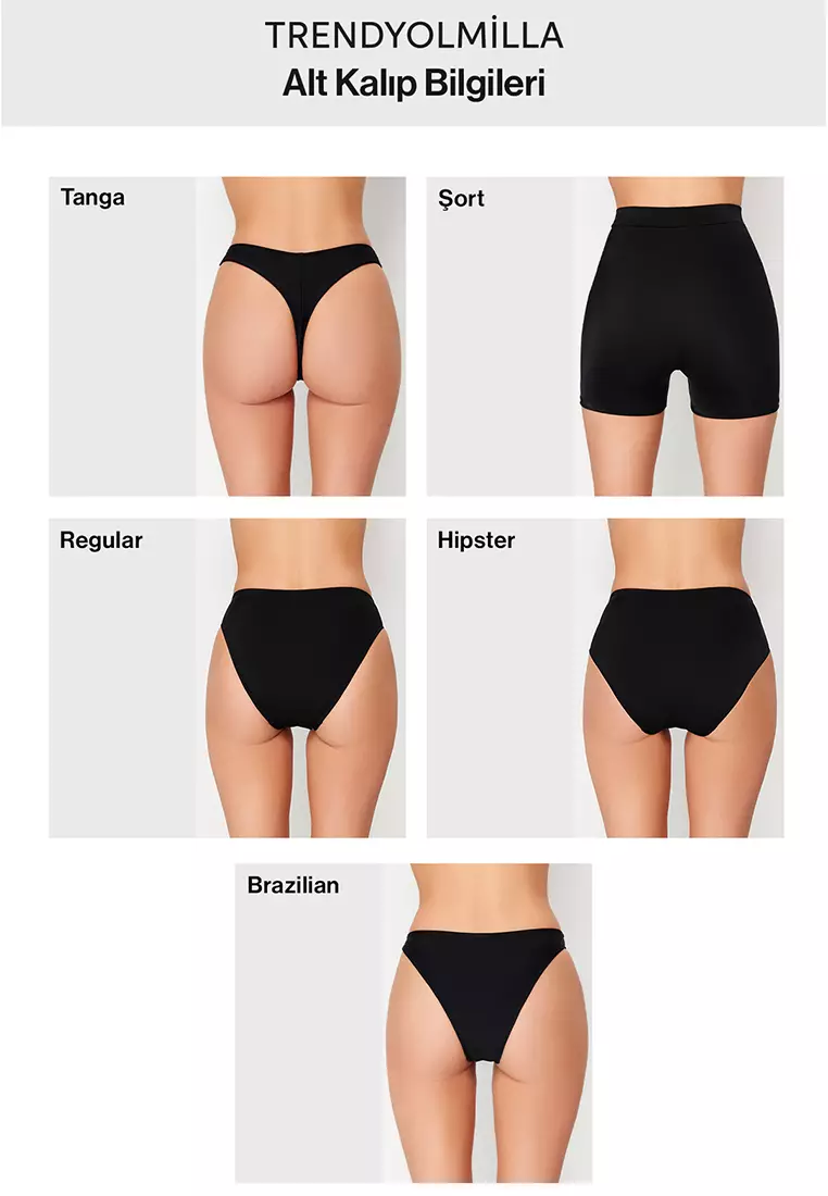 Blue Triangle Tied Textured Regular Bikini Set TBESS24BT00024