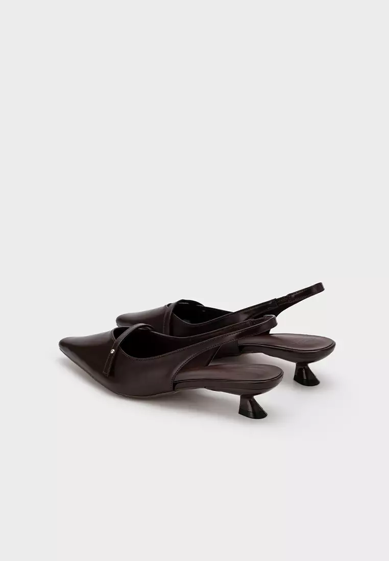 POINTED TOE SLINGBACK SPRAY HEEL