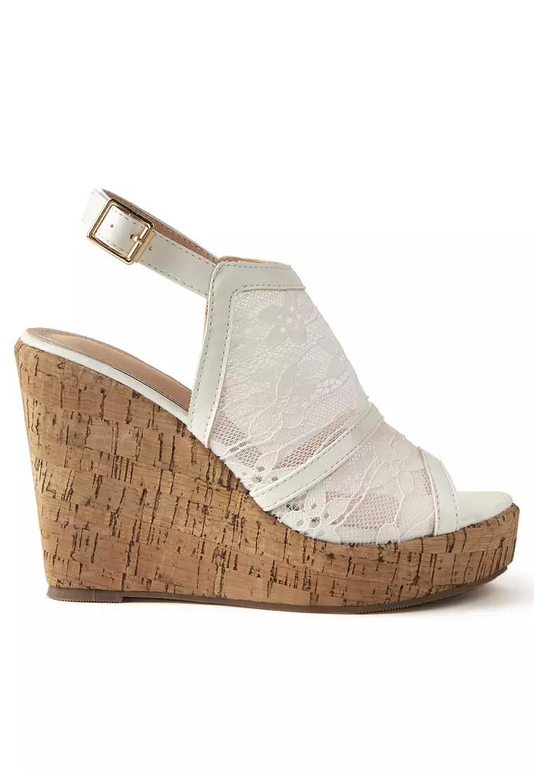 Buy Twenty Eight Shoes Lace Stitched Cork Wedge Sandals WTY9123 18