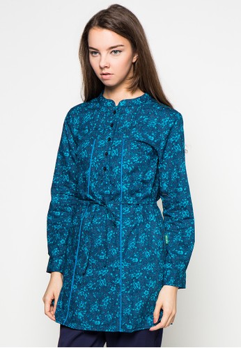 ANALEN Shirt Dress with Floral Print