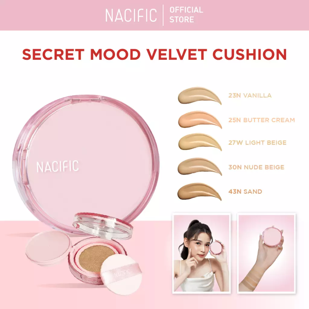 Nacific Secret Mood Velvet Cushion - 30N Nude Beige