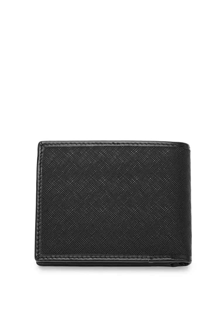 Men's RFID Blocking Tri Fold Wallet - Black