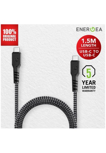 Energea black Kabel Data USB-C to Lightning 3A 1.5m - Fibratough - Energea - Black 87478ES6296D8FGS_1