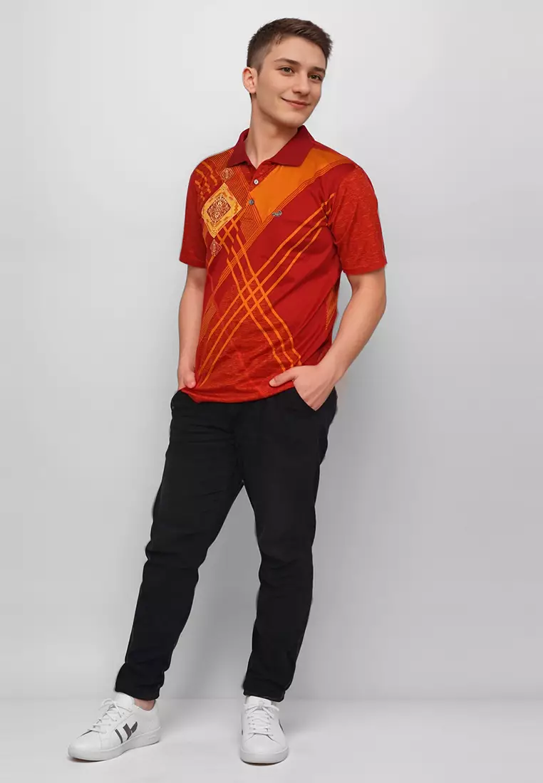 Crocodile DIAMOND 1918 Red | Kaos Kerah Premium Pria Polo Shirt | Relax fit