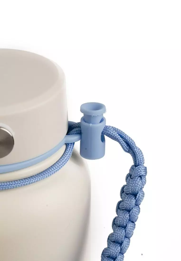 Crossing Paracord Bottle Carrier Strap with Carabiner - Blue