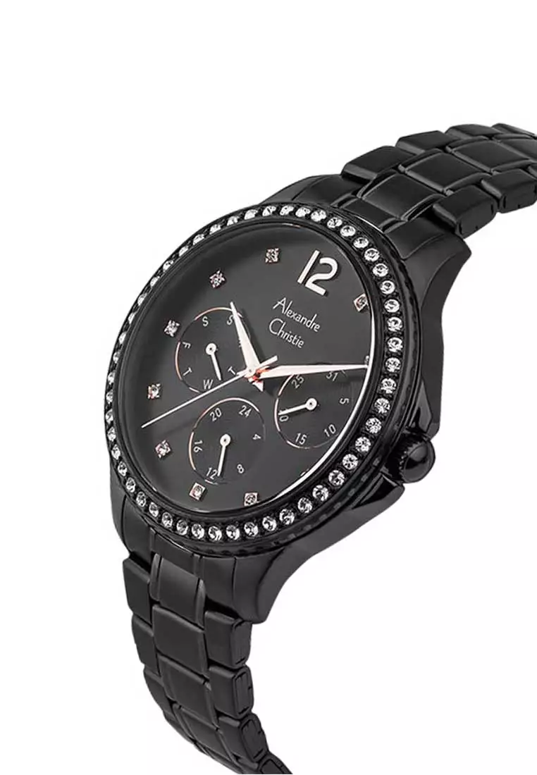 Alexandre Christie Jam Tangan Wanita - Black - Stainless Steel - 2768 BFBIPBA