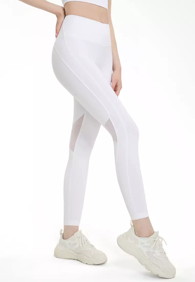 White hot sale mesh leggings