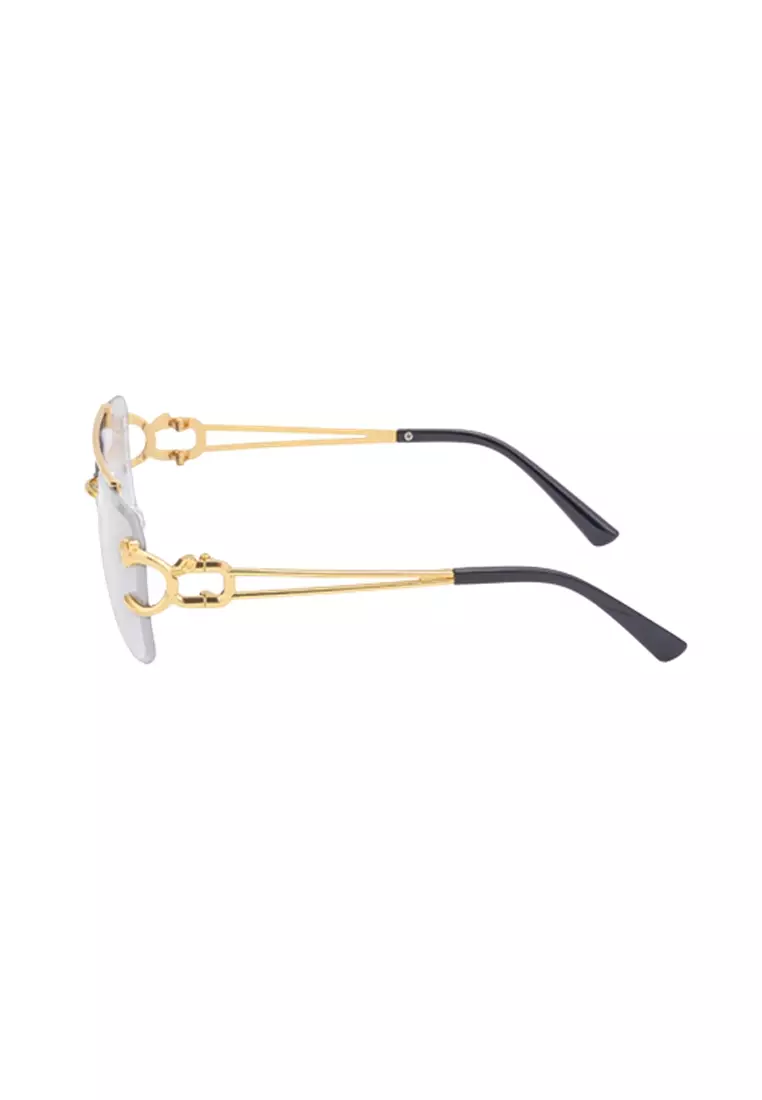 Derian Sunglasses New Retro Rimless Vintage Shades for Men Women Kacamata UV Protection Frame Material Alloy ORIGINAL - transparant